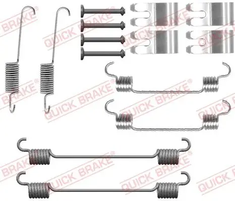 Монтажний набір гальмівної колодки NISSAN MICRA V RENAULT CAPTUR I 0.9-1.6 06.13- QUICK BRAKE 1050076 (фото 1)