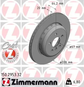 Диск гальмівний ZIMMERMANN 150.2953.32