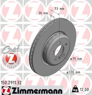 Диск гальмівний ZIMMERMANN 150.2911.32
